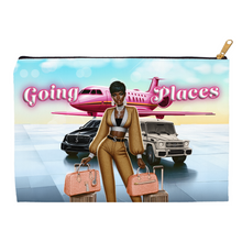 Load image into Gallery viewer, Jetsetter Going Places - Black Woman Traveling - Accessory Bag 1
