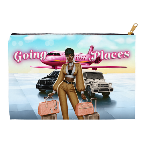 Jetsetter Going Places - Black Woman Traveling - Accessory Bag
