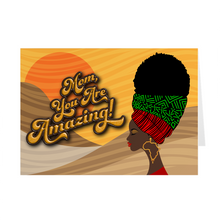 Load image into Gallery viewer, Amazing Mom - African American Mother's Day Greeting Card Front