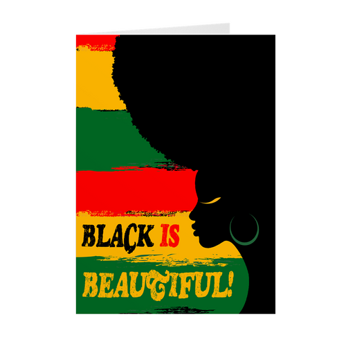 Confidence - Black is Beautiful - Black History Month Greeting Card