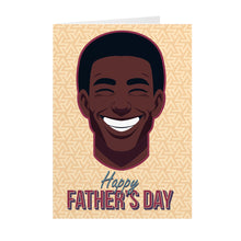 Load image into Gallery viewer, Big Smile - African American Father - Black Card Shop (gold) Front