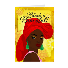 Load image into Gallery viewer, Uplifting Vibes - Black is Beautiful - African American Greeting Cards Front