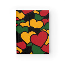 Load image into Gallery viewer, Heart Black is Beautiful Ruled Line Hardcover Journal Front