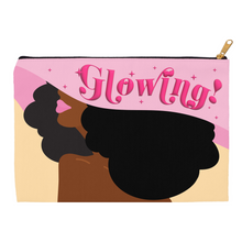 Load image into Gallery viewer, Curly Hair Hat Beauty - Black Woman Glowing - Accessory Bag Front