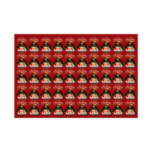 Load image into Gallery viewer, Girl, Glasses & Presents - Merry Christmas - African American Gift Wrapping Paper Roll Rectangle