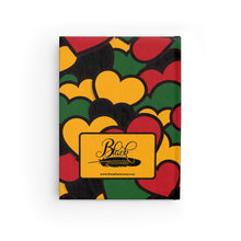 Load image into Gallery viewer, Heart Black is Beautiful Ruled Line Hardcover Journal Back