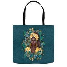 Load image into Gallery viewer, Black Girl Magic Glow - African American Woman - (18x18) Tote Bag 1