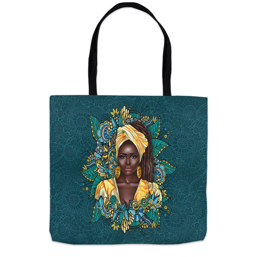 Black Girl Magic Glow - African American Woman - (18x18) Tote Bag