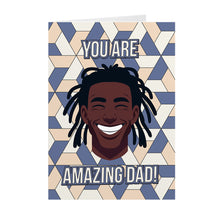 Load image into Gallery viewer, Amazing Dad - African American Dad - Father's Day Card (multi) Front
