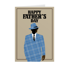 Load image into Gallery viewer, Dapper Dad Style - African American Man - Father's Day Card (Plaid) Front