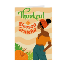 Load image into Gallery viewer, Pure Gratitude - Black Woman - Thankful Blessed Grateful Cards - Front