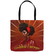 Load image into Gallery viewer, Goddess Energy - African American Woman - (18x18) Tote Bag 1