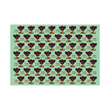 Load image into Gallery viewer, African American Woman w/Flowers - Happy Holidays Gift Wrapping Paper Roll Rectangle