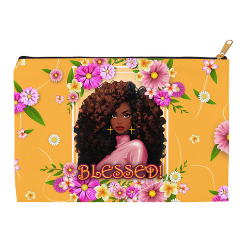 Floral Blessed - African American Woman - Accessory Bag