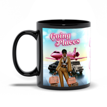 Load image into Gallery viewer, Jetsetter Going Places - African American Woman Traveling - Coffee Mugs 2