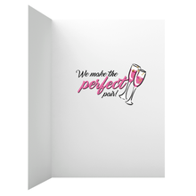 Load image into Gallery viewer, African American Valentine's Day Card - Fashionable Couple - A Perfect Pair Inside Right Side