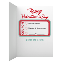 Load image into Gallery viewer, Are You Thinking What I Am Thinking - African American Girl Wearing Gown - Valentine's Day Card Inside Right Side