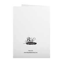 Load image into Gallery viewer, Birthday Girl Glow Turban - African-American Woman - Greeting Card Back