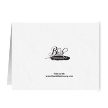 Load image into Gallery viewer, Black & Gold - I Am Grateful - Thank You Greeting Cards Back