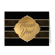 Load image into Gallery viewer, Black & Gold - I Am Grateful - Thank You Greeting Cards Front
