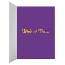 Load image into Gallery viewer, Who's Got Candy - African American Girl - Halloween Greeting Card Inside Right Side