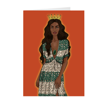 Load image into Gallery viewer, Intuition - African American Princess Greeting Card Front