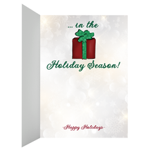 Load image into Gallery viewer, All Wrapped Up In The Holidays - African American Woman Holiday Card Inside Right Side