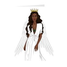 Load image into Gallery viewer, African American Angel - Blessed Holiday Greeting Card Front