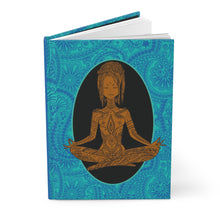 Load image into Gallery viewer, Calm - African-American Woman Meditating - Yoga Hardcover Journal Front