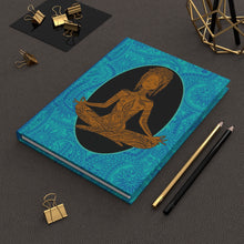Load image into Gallery viewer, Calm - African-American Woman Meditating - Yoga Hardcover Journal Sample with Background
