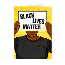 Load image into Gallery viewer, Make A Statement - African American Man - Black Lives Matter Greeting Card Front