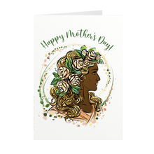 Load image into Gallery viewer, Roses For Mom - African American Mother - Black Mother's Day Greeting Cards Front
