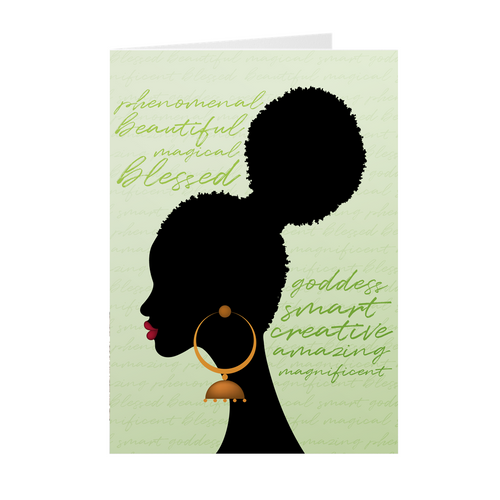 All Things Wonderful - Black Woman - African American Uplifting Greeting Cards