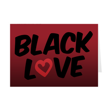 Load image into Gallery viewer, Heart Black Love - African American Valentine's Day Card Front
