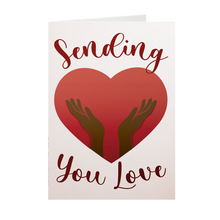 Load image into Gallery viewer, Sending You Love - African American Sympathy Cards Front