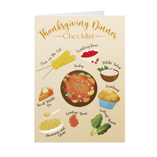 Load image into Gallery viewer, Soul Food Thanksgiving - Collard Greens & Candied Yams - Black Stationery Greeting Card Front