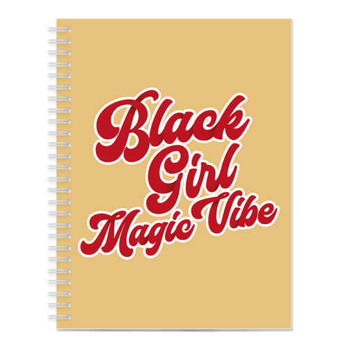 Gold & Red - Black Girl Magic Vibe Spiral Notebook