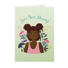 Load image into Gallery viewer, Love You, Mom - African American Mother's Day Cards Front