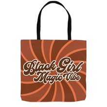 Load image into Gallery viewer, Swirl Orange Brown - Black Girl Magic Vibe Tote Bag 2