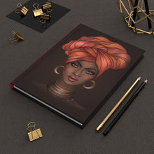 Load image into Gallery viewer, African American Queen Turban Hardcover Journal Sample Image