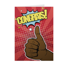 Load image into Gallery viewer, Thumbs Up Pop Art - Congrats - African American Card Shop Front