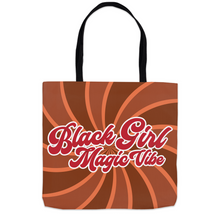 Load image into Gallery viewer, Orange Red Brown Swirl - Black Girl Magic Vibe Tote Bag 1