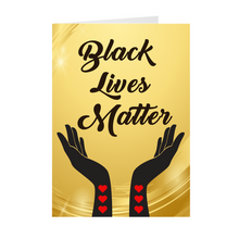 Load image into Gallery viewer, Hands And Heart - Radiating Love - Black Lives Matter Greeting Card Front
