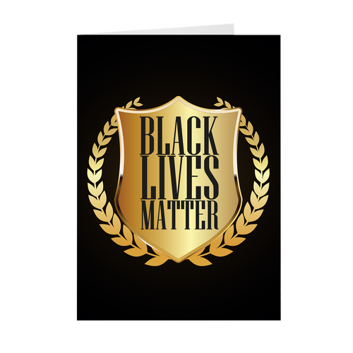 Black & Gold - Black Lives Matter - African American Greeting Cards