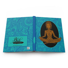 Load image into Gallery viewer, Calm - African-American Woman Meditating - Yoga Hardcover Journal Front & Back
