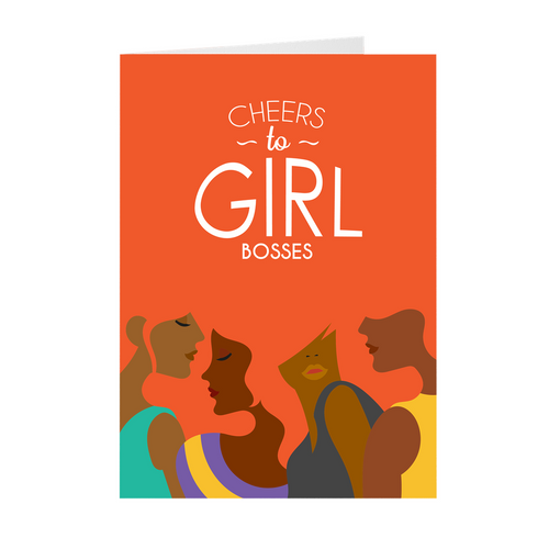 African American Women - Cheers To Girl Bosses Greeting Card