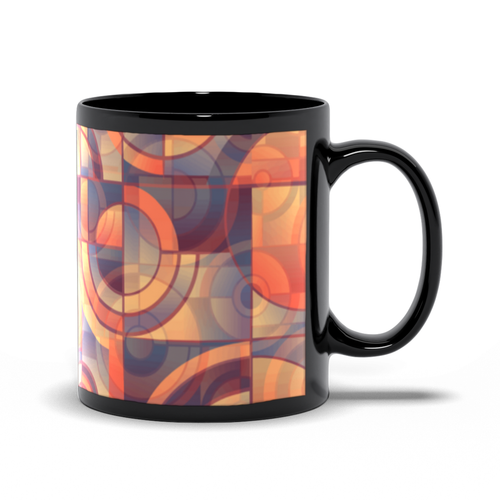 Imagination Is Everything - Geometric Shapes - Black Coffee Mug