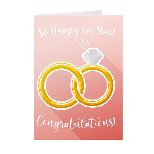 Wedding Congratulations Black Stationery Greeting Card