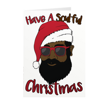 Load image into Gallery viewer, Have A Soulful Christmas - Black Holiday Greeting Cards Front
