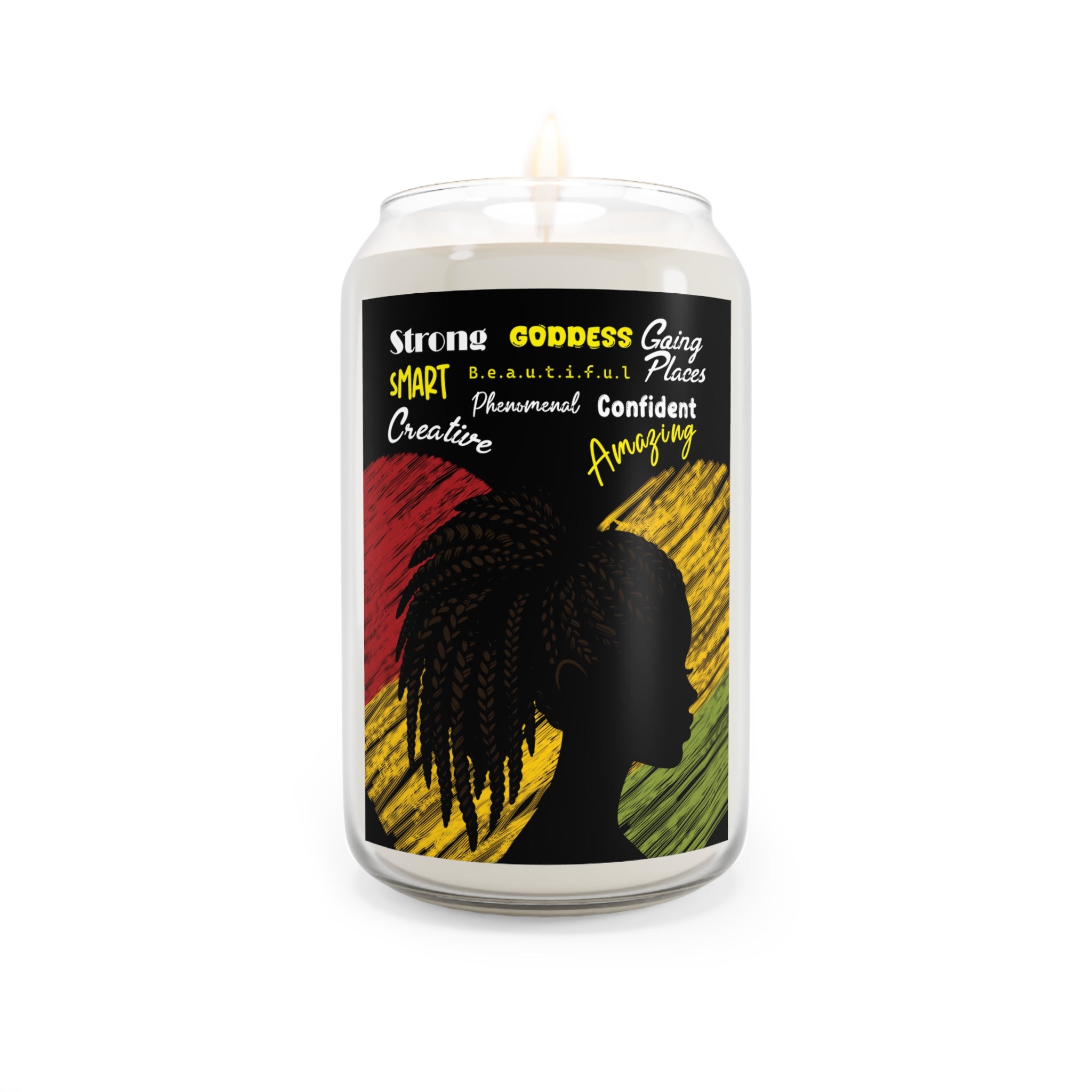 Africa Smart Confident Blessed - Black Woman - Scented Candle, 13.75oz